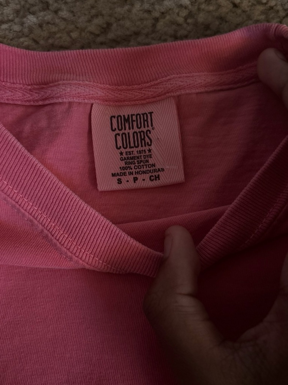 Comfort Colors Women's Bright Pink Crewneck T-Shirt